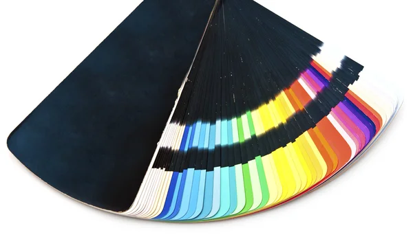 Espectro de guia de cor amostras de amostra arco-íris no fundo branco — Fotografia de Stock