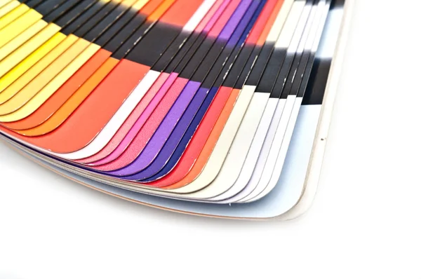 Rainbow δείγματα δείγμα φάσμα οδηγός χρώμα σε άσπρο φόντο — Φωτογραφία Αρχείου