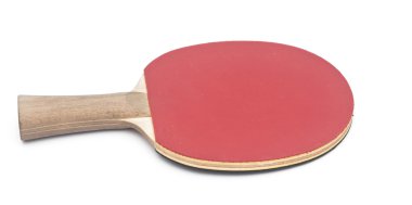 beyaz zemin üzerinde Masa Tenisi raketi