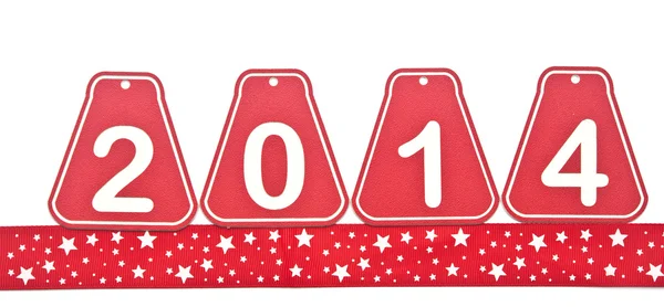 2014 year tag figures on white background — Stock Photo, Image