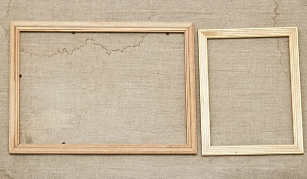 Wooden frames on a canvas — Stock Photo, Image