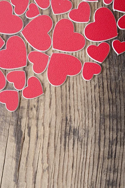 Red hearts background with copy space. love concept — Stock Photo, Image