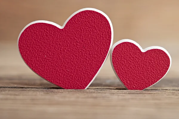 Valentines Day background with two hearts. — Stock Photo, Image