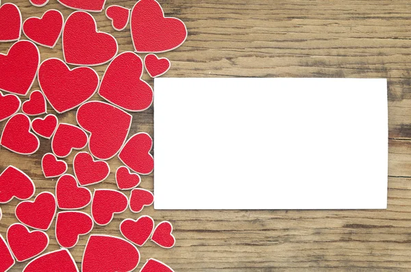 Tarjeta de vacaciones con corazón como símbolo de amor. Tarjeta de San Valentín —  Fotos de Stock