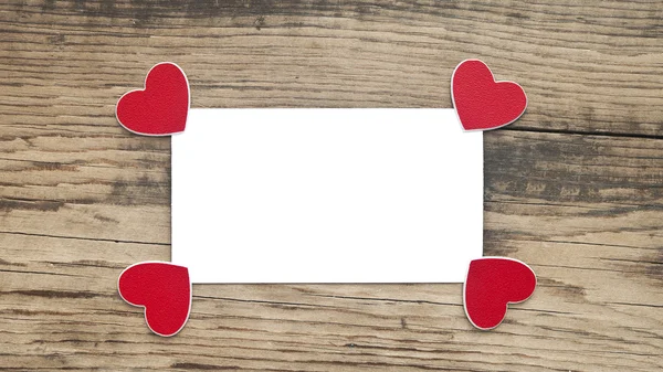 Svátky karta se srdcem jako symbol lásky. valentinky den karta — Stock fotografie