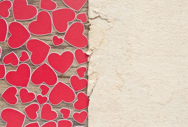 Semester kort med hjärtat som en symbol för kärlek. Alla hjärtans dag-kort — Stockfoto