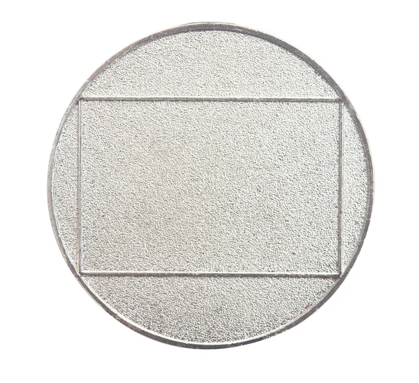 Металеві пластини з гвинтами ізольовані на білому — стокове фото