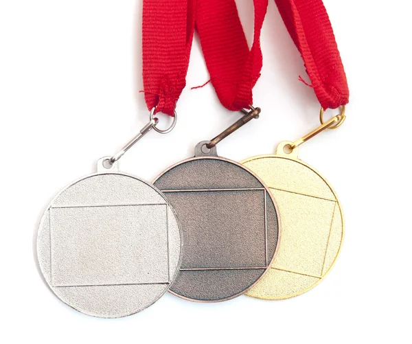 Gold,silver and bronze medals — Stock Photo, Image