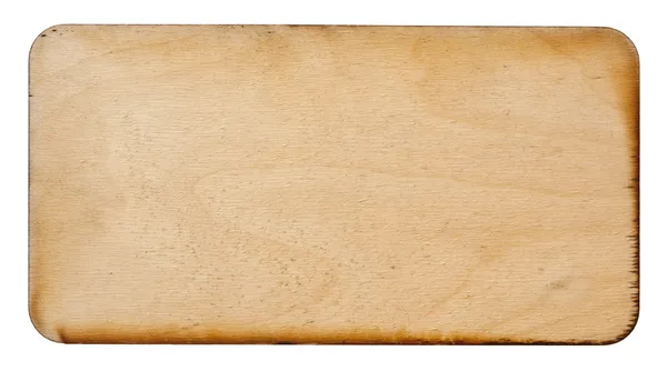 白い背景に孤立した木製の看板 — ストック写真