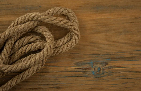 Vintage Background Wooden Log Hemp Rope — Stock Photo, Image