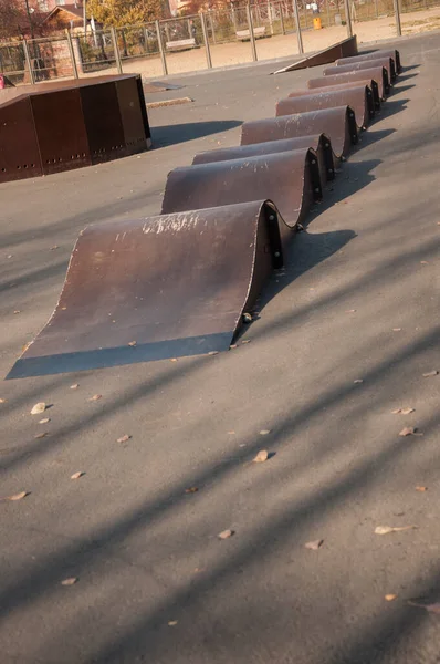 Κλείσιμο Του Υπαίθριου Skate Board Park — Φωτογραφία Αρχείου