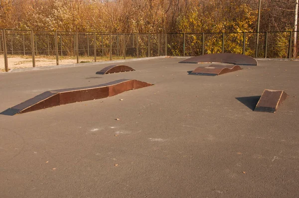 Primer Plano Del Parque Skate Aire Libre — Foto de Stock