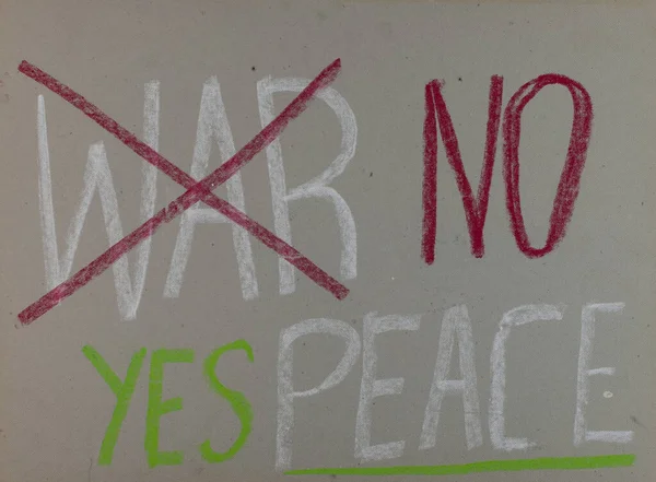 Ειρήνη Έννοια Κόσμο Διαγράψτε Λέξη Πολέμου — Φωτογραφία Αρχείου