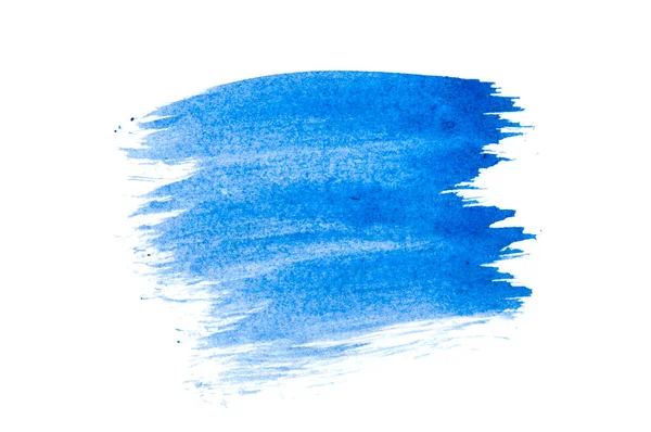 Pincelada Azul Aislada Sobre Fondo Blanco — Foto de Stock