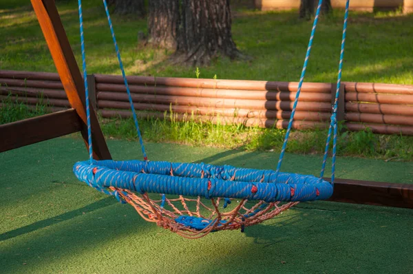Hanging Rope Swing House Place Relaxation Solitude Comfortable Hammock Chair — Zdjęcie stockowe