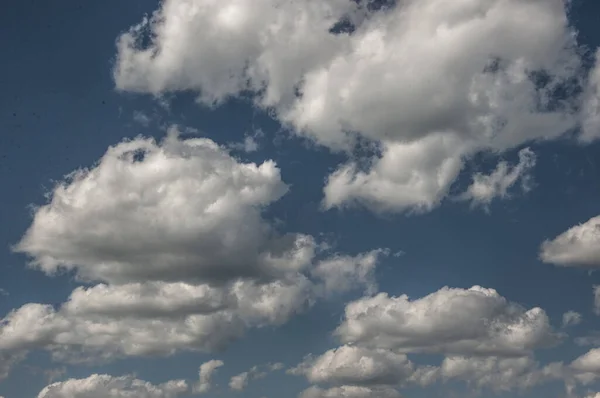 Clear blue sky and white clouds. Beautiful white cloud on clear blue sky as nature concept . Clear weather for good summer season.