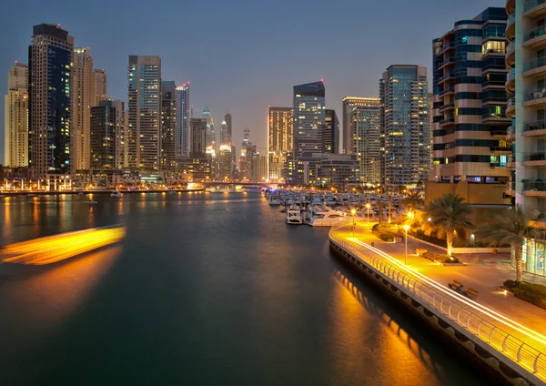 Dubai Marina at Night — Stock Photo, Image