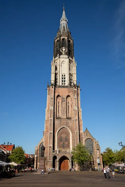 Delft Nieuwe Kerk Cathedral Against Blue Sky — Stock Photo, Image