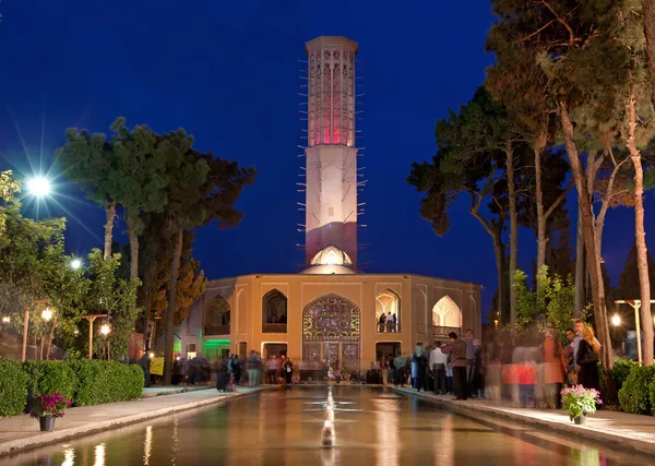 Illuminated Dolat Abad Pavilion at Night — Stock Photo, Image