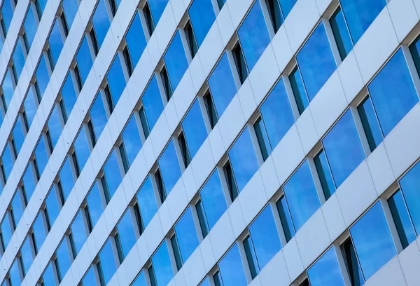 Pattern of Rectangular Blue Windows