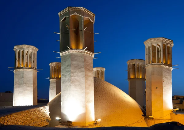 Shesh Badgiri Reservatório de Yazd com seis Windcatchers — Fotografia de Stock