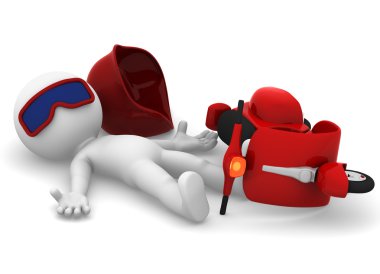 Scooter kazası. izole