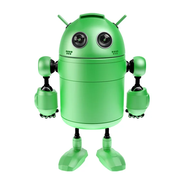 Schattig groene robot — Stockfoto