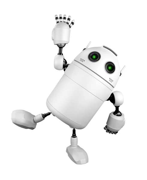 Cute Robot greeting and saying Hi — Stock Photo, Image