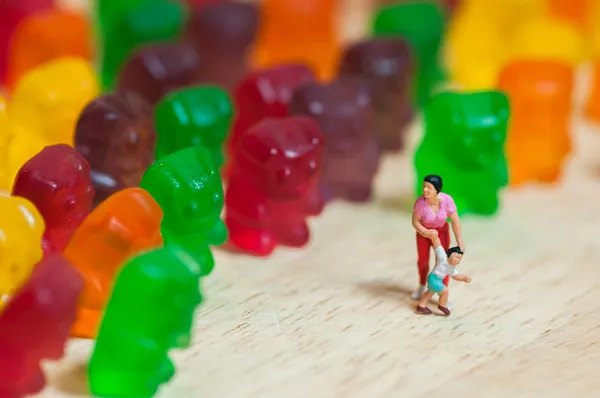 Gummi bear invasie — Stockfoto