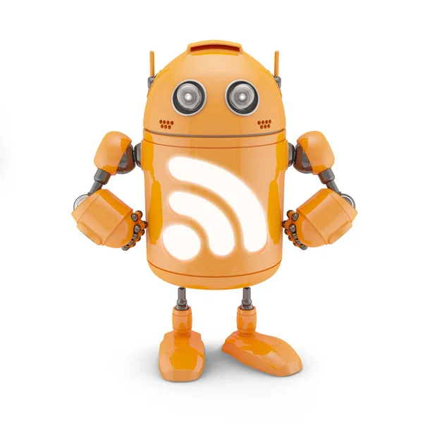 RSS-ikonen robot — Stockfoto