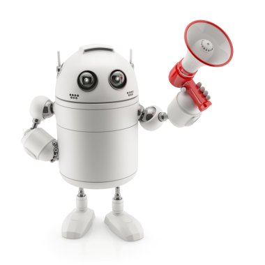 Robot megafon ile