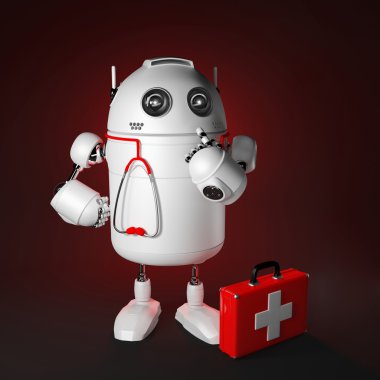 tıbbi bir robot. bilgisayar onarım kavramı