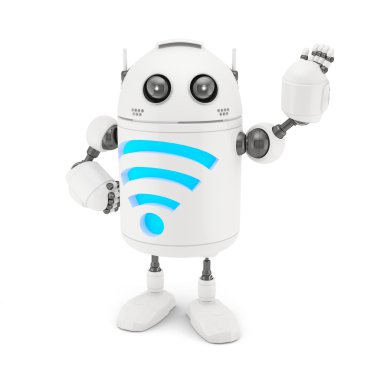 robot ile wifi sembolü