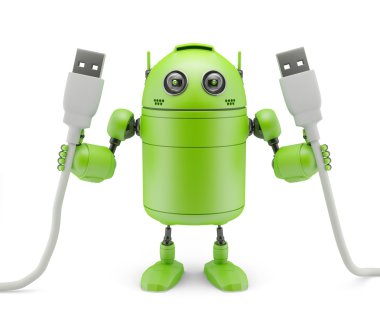 USB kabloları holding android