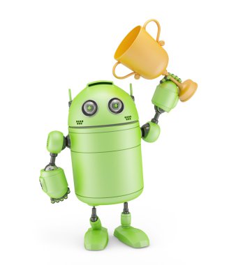 robot bir kupa ile