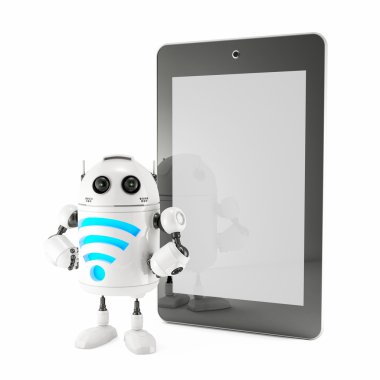 wifi sembolü ve boş ekran tablet ile Android