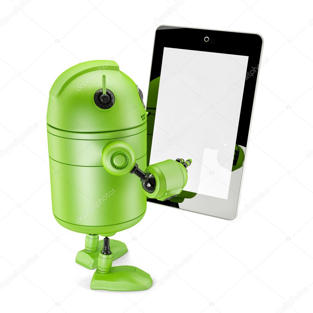 Robot Holding Touch Screen Mobile Device
