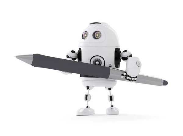Roboter mit Stift — Stockfoto