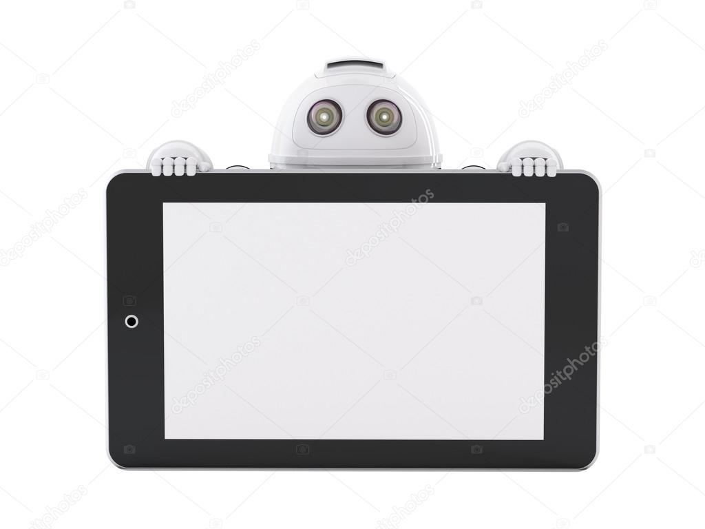 Robot with tablet pc