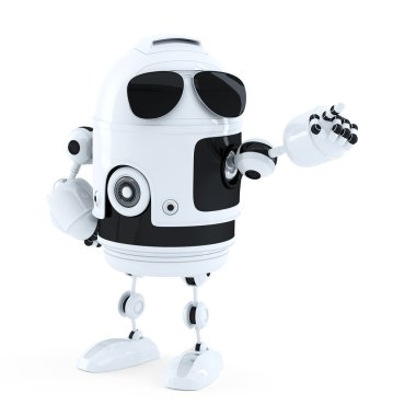 Android robot noktası parmak boş kopya alanı için