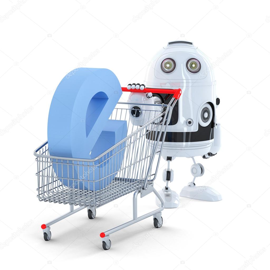 Android Robot cart. E-commerce Stock Photo by ©KirillM 28631451