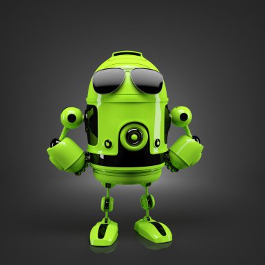 android içinde güneş gözlüğü poz.
