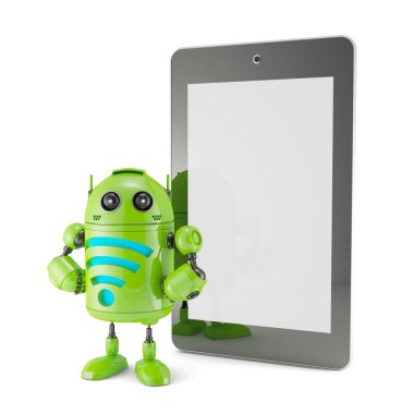 wifi sembolü ve boş ekran tablet ile Android.