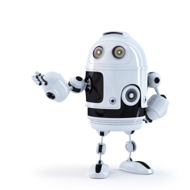 android robot görünmez bir nesne sunulması.