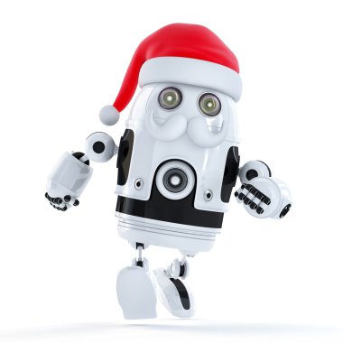 Santa robot çalıştıran. teknoloji kavramı