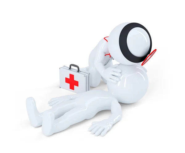 Artificial respiration. First aid help concept — Stock Photo, Image