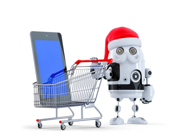 Weihnachtsmann-Roboter — Stockfoto
