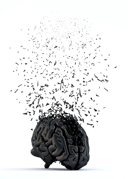 Das zertrümmerte menschliche Gehirn — Stockfoto