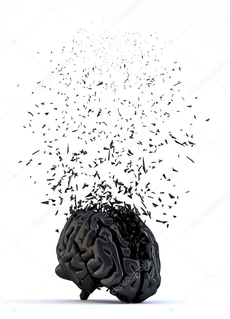 Shattered human brain