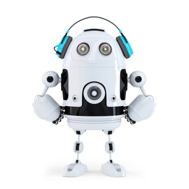 robot ile kulaklıklar